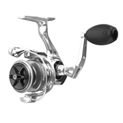 Quantum Throttle Spinning Fishing Reel, Size 10 Reel, Stainless Steel Bail Wire, Dura-Lok Anti-Reverse Clutch, Oversized Non-Slip Handle Knob, 10 + 1 Ball Bearings, 5.2:1 Gear Ratio, Silver