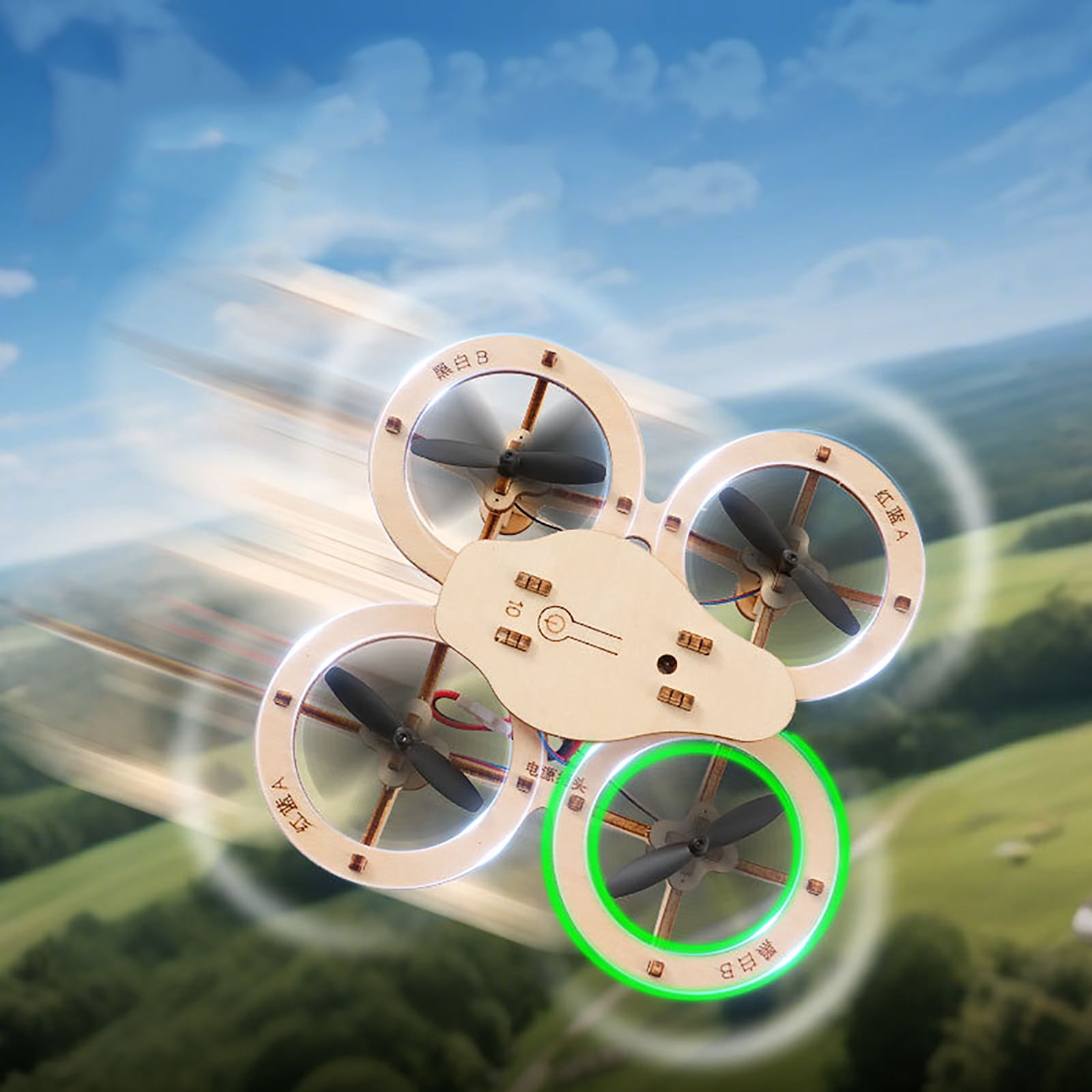 Diy Mini Wooden RC Quadcopter Building Kits for Kids or Beginner,School Educational Science Kits Remote Control for Boys and Girls and Teens(Ages 5-7, 5-9, 8-12, 10+)