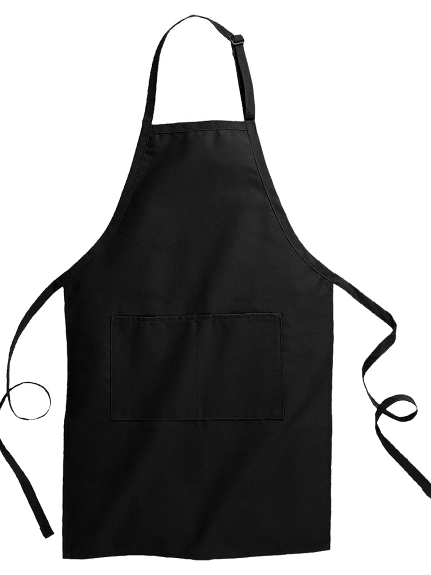 Ed Garments Butcher Apron Two Piece Slide Adjustment, BLACK, One Size