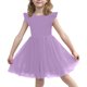 thumbnail image 5 of Vestido de Verano de Manga Corta Moda Primavera Y Verano Manga Corta Cuello Redondo Falda de la Princesa Ruffle para Diario, Viajes, Hogar, Vacaciones, Fiesta de Cumpleaños, 5 of 7