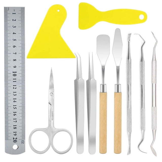 Herramientas para desmalezar vinilo, 11 piezas, kits de herramientas para desmalezar, juego de herramientas para desmalezar, herramientas para álbumes de recortes, herramientas de arte para