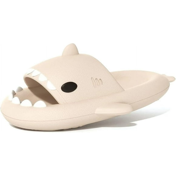 Shark Slides for Women and Men Novelty Pillow Slippers Open Toe Shark Sandals Cushioned Cloud Slides