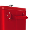 thumbnail image 5 of 80Qt All-In-One Cooler Cart With Bottle Opener, Lower Storage Shelf and Cap Catcher, Outdoor Party Rolling Cooler With Lockable Wheels For Pool Side, Patio, Balcony, Red(35.83 x 34.25 x 18.9)", 5 of 9