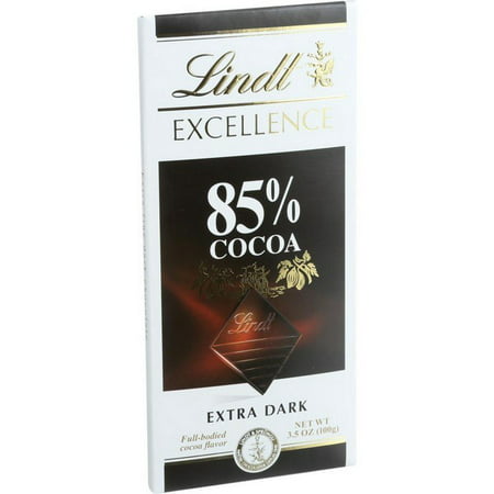 Lindt Chocolate Bar - Dark Chocolate - 85 Percent Cocoa - Extra Dark - 3.5 Oz Bars - pack of (Best Extra Dark Chocolate)