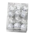 thumbnail image 3 of 12 adornos navideños colgantes, bolas navideñas de 6 cm, para fiestas y aniversarios. Plata, 3 of 9