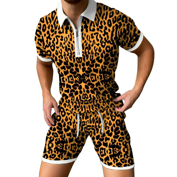 Leopard Print Suit Mens
