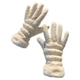thumbnail image 5 of Eoperou 1 Pair Winter Gloves Thick Plush Lining Windproof Warm Cold Resistant Five Fingers Touch Screen Waterproof Anti-slip Soft Lady Riding Cycling Gloves, 5 of 8