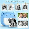 thumbnail image 2 of MOMOTER Kids Instant Print Camera, 1080P Digital, 2.0" Screen, Selfie Video MP3 Games, 32GB Card, 4 Paper Rolls, Toy Gift Blue, 2 of 9