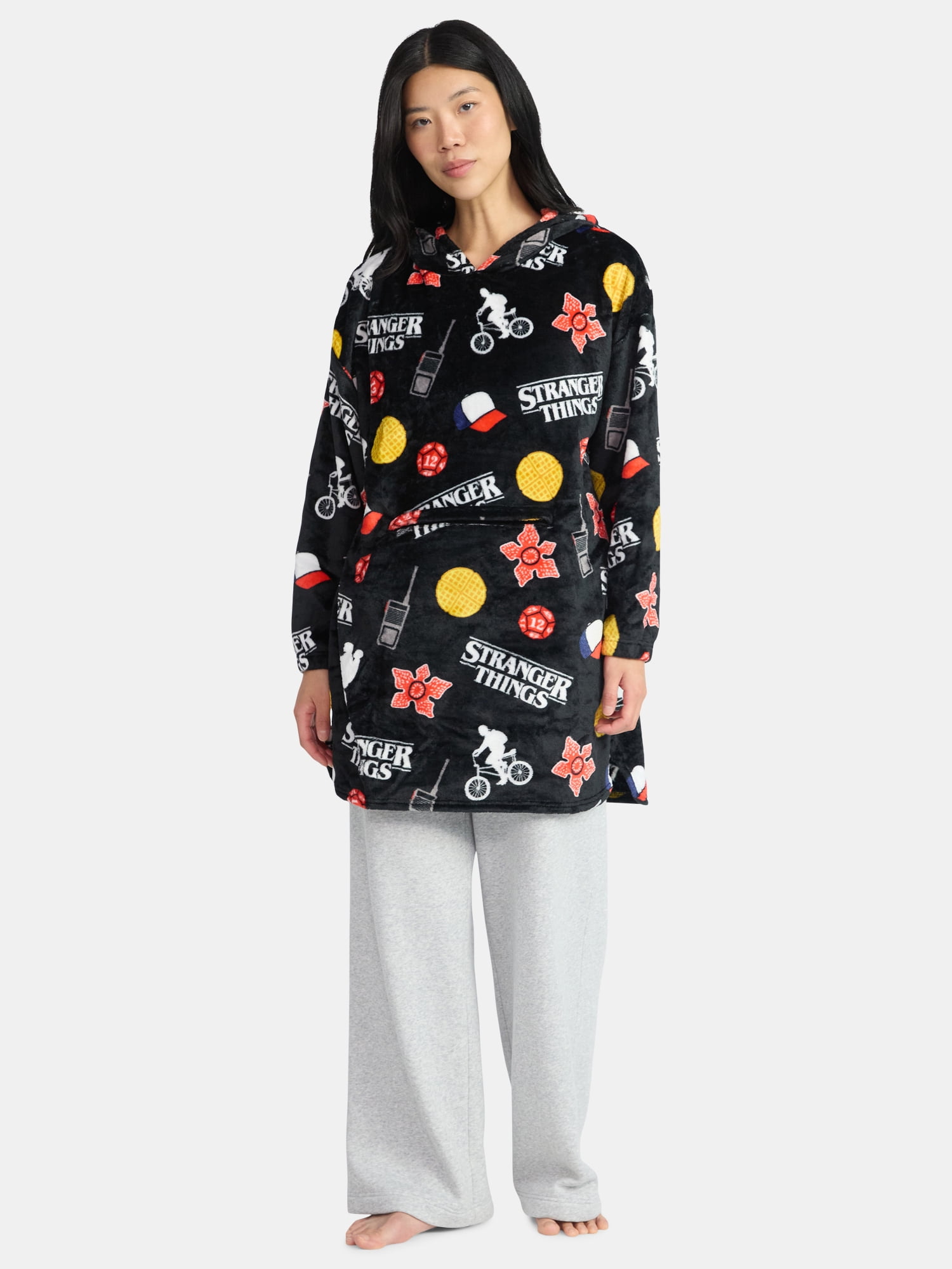 Netflix Stranger Things Plush Hooded Lounger, Women's and Women's Plus