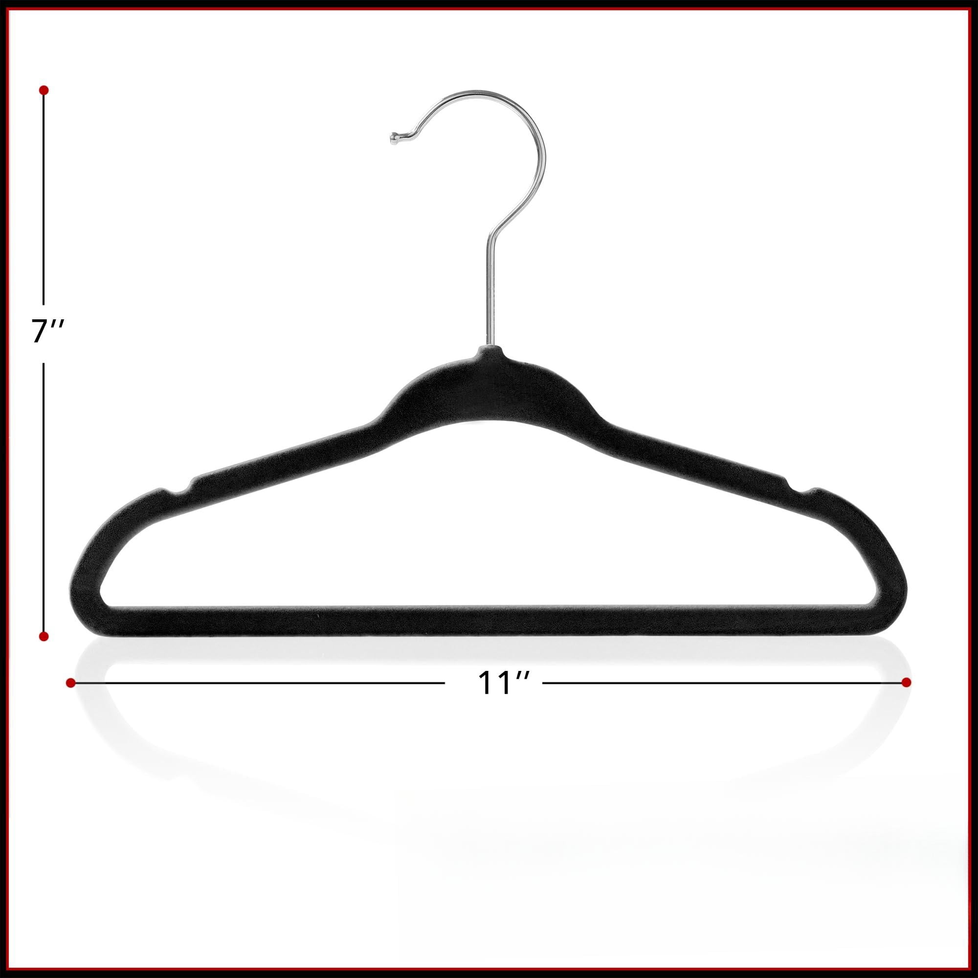 50 Hangers - 11" Size For & Clothes Black