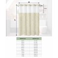 thumbnail image 6 of No Hook Shower Curtain with Snap in Liner, Baroque Retro Mid-Century Green Euporean Pattern Hotel Shower Curtains for Bathroom, Washable Shower Curtain Liner Set with Mesh Top Window, 48"x72", 6 of 6