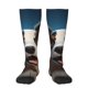 thumbnail image 1 of Fotbe Playful Smile Cute Dog Calcetas Divertidas Estampadas para Hombre y Mujer, Calcetas de Algodón hasta la Rodilla para Caminar, Correr, Enfermería y Embarazo, 1 of 6