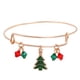 thumbnail image 2 of Pulsera para mujer, regalo de Navidad, pulsera de cristal expandible de Papá Noel para niñas y mujeres, ideal para Acción de Gracias, pulsera de moda., 2 of 2