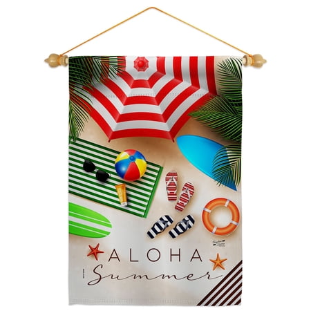 Aloha Beach Time Garden Flag Set 13 X18.5 Double-Sided Yard Banner