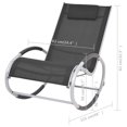 thumbnail image 4 of 47781 vidaXL Chaise Berçante d'Extérieur Noire en Textilène, 4 of 5