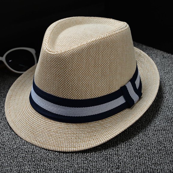 Travel Sun Hat for Women Men Retro Jazz Hat Soild Color Wide Brim Hat Women's Summer Face Beach Hat Men's Fedora Lightweight Hats Casual Hiking Hat