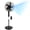Black, variant on EDX 16" Quiet Pedestal Fan with Remote – 60W Energy-Saving Motor, 15H Timer, 3 Speeds & 3 Wind Modes, 80° Oscillation, Adjustable Height & Tilt for Bedroom, Home Office, and Living Spaces, Black