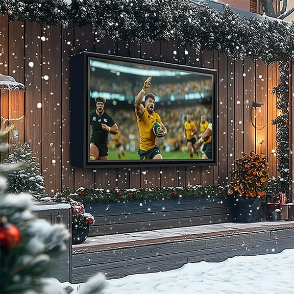 Ageszoe Outdoor TV Cover 50-55inch Weatherproof with Bracket,Durable UV Resistant Television Enclosure