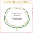 thumbnail image 2 of Collar de Concha de Mar Uxcell para Mujeres, Collar de Cuentas de Concha de Verano Hecho a Mano, Joyería Boho de Playa Ajustable para Regalo de Vacaciones (Verde, Paquete de 2), 2 of 7
