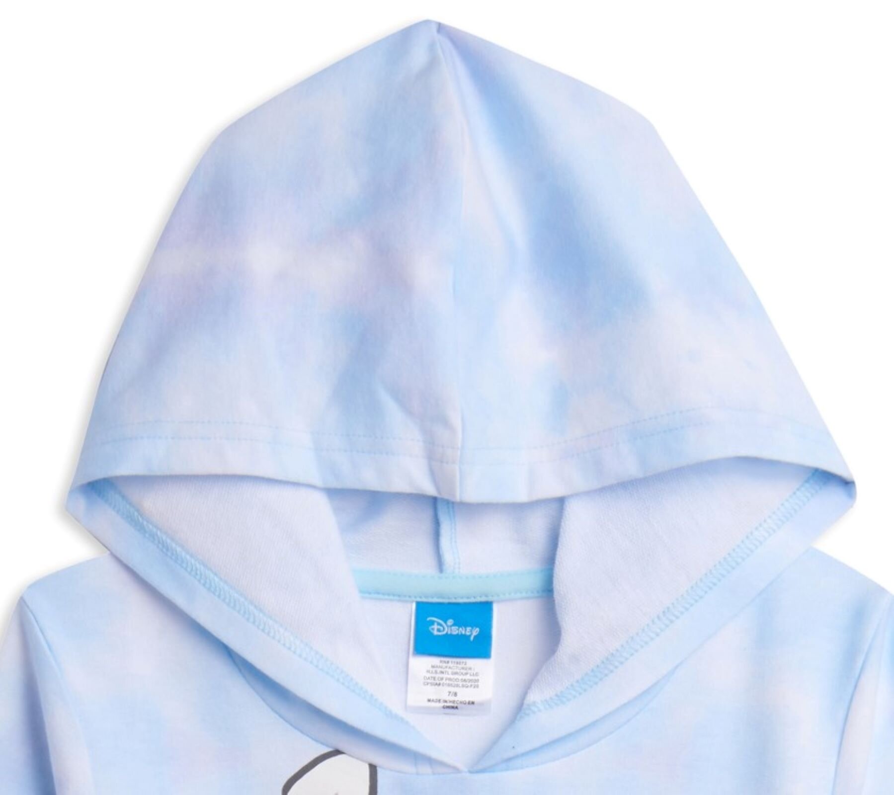 Disney Lilo Stitch Little Girls French Terry Pullover Crossover Hoodie Tie Dye Blue 6 6X Walmart