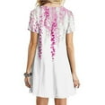 thumbnail image 5 of Viikei Womens Dresses Plus Size Clearance,Women's Classic A-Line Short Sleeve Dress,Women's Short Sleeved Dress with Floral Print Round Neck Dress Multicolor M, 5 of 5