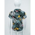 thumbnail image 4 of Jowowha Petits Garçons Été Plage Décontracté Aloha Luau Chemises Col Rabattu Hauts Tropicaux Tenue de Jeu Type J 150, 4 of 7