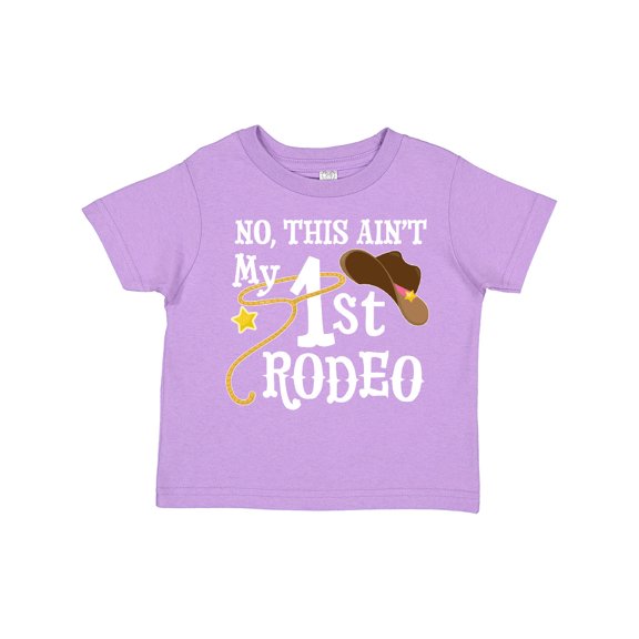 Inktastic No, This Ain't My 1st Rodeo Cowboy Hat and Lasso Boys or Girls Toddler T-Shirt