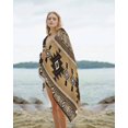 thumbnail image 2 of Brown Southwest Beach Towels Oversized Super Absorbent, Boho Aztec Ethnic Abstract Geometric Lightweight Bath Towel Quick Dry Sets For Bathroom/Pool/Rv Camping/Beach Play/Gym Room/Picnic 35"x70", 2 of 8