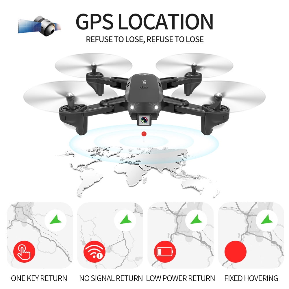 CSJ S166GPS Drone w/ 1080P WIFI FPV Camera RC Quadcopter+3 Battery+Handbag B5Y1 