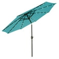 thumbnail image 3 of Deluxe Solar Powered LED Lighted Patio Umbrella - 9' - By Trademark Innovations (Aqua), 3 of 7