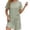 Army Green, variant on Vivianyo HD Women's Round Neck Mini Dress, Womens Casual Dress with Diagonal Side Button Short Sleeve Summer Dresses, Women's Sky Blue, Sizes S-2XL
