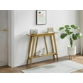 thumbnail image 2 of Kings Brand Furniture - Console Table, Narrow Sofa Table with Storage Shelf for Hallway, Front Hall, Entryway, Living Room (Honey Mustard), 2 of 5