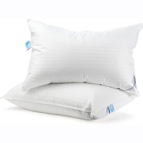 Continental Bedding Goose Down Pillows 700 Fill Power, Standard 2Pack