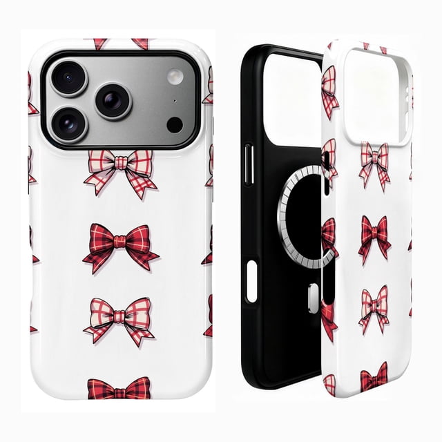 SKLYDDI Funda para iPhone 13 Pro Max Cuadros Rojos, Compatible con MagSafe