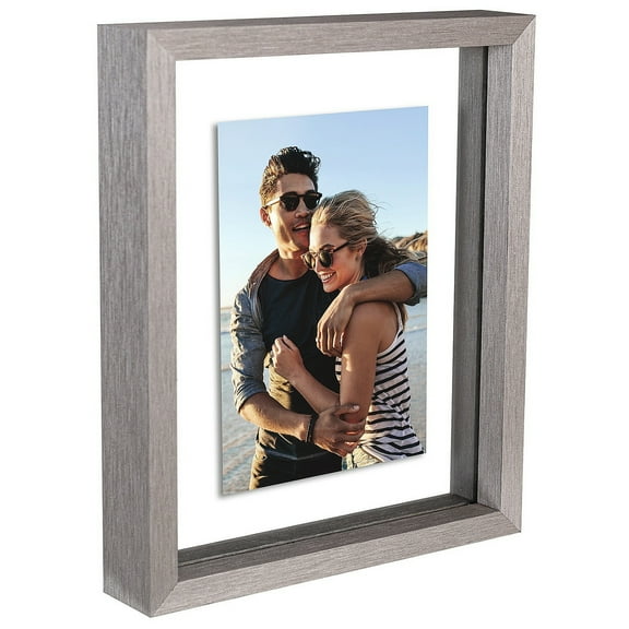 STEEL-GREY 5x7 7x9 float frame - 5x7