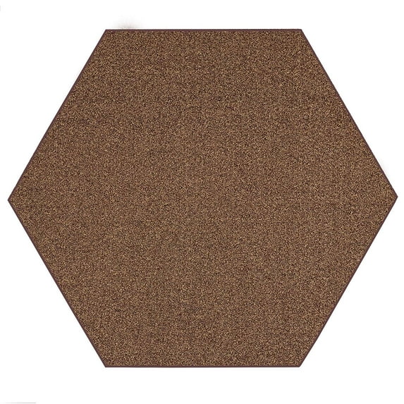 Outdoor Artificial Turf Chestnut Area Rugs With Premium Non Skid backing Great for Decks, Patio's & Gazebo's to Pools, Docks & Boats and other outdoor recreational purposes 2' Hexagon