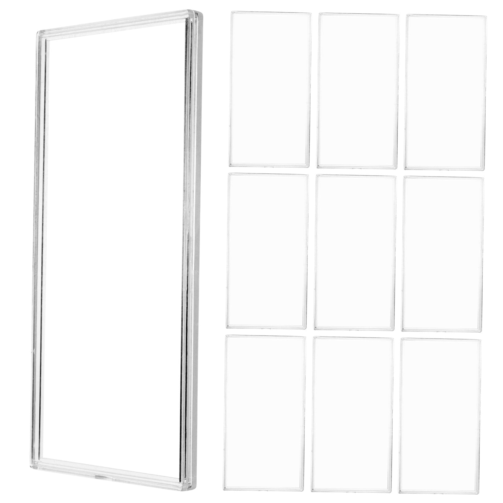 Raindrops Banknotes Case Transparent Collectors Home Use 10Pcs 6.42X3.27X0.24In