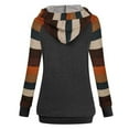 thumbnail image 2 of Gibobby Sudadera con capucha y bolsillos Suéter de lactancia informal con capucha y estampado superior para mujer （Negro， M), 2 of 3
