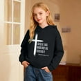 thumbnail image 5 of Byoo Toddler Boys Basic Hoodie Bible Verse Print Long Sleeve Pullover Hoodie Comfortable Soft Casual Tops, Black, 5 of 5