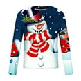 thumbnail image 5 of IROINNID Christmas Sweater for Men Round Neck Pullover 3D Printed Realistic Print Tops,Navy, 5 of 5