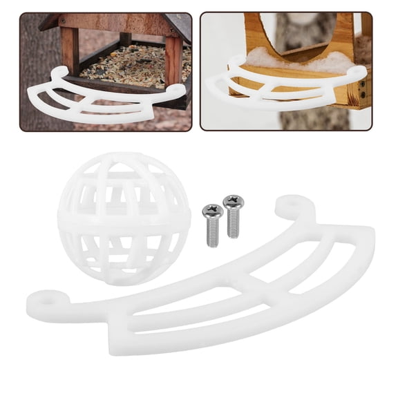 BESTYASH White Plastic Bird Feeder Perch Extension 1 Set for Cage and Garden Decoration, and Sturdy Design