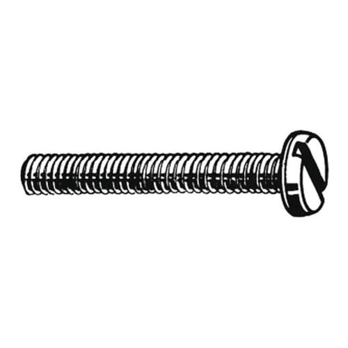 Plain Finish Stainless Steel Machine Screw 5/16 Length Flat Head Pack of 100 Slotted Drive #10-24 Threads