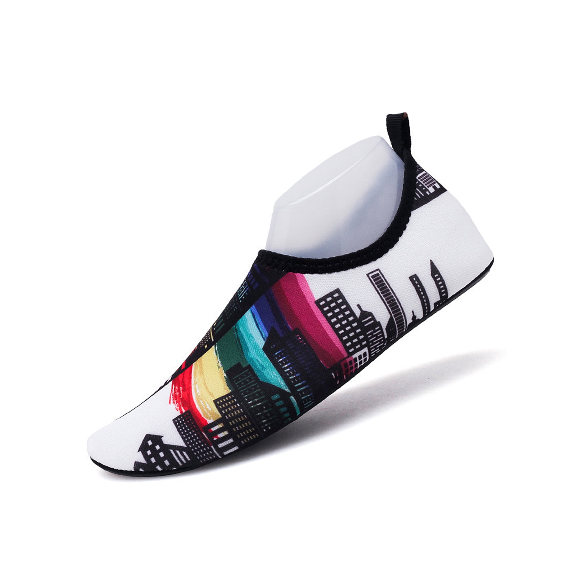 Woobling Womens Mens Water Shoes Surfing Beach Shoe Quick Dry Aqua Socks Lightweight Sock Sneaker Walking Sneakers White 8 8.5 Walmart