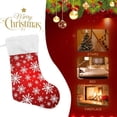 thumbnail image 4 of GZHJMY Christmas Stocking, Personalized Christmas Snowflake Large Candy Stocking Hanging Gift, Xmas Stockings Decoration 1 PCS for Family Holiday Party Ornaments Decor Fireplace, 4 of 7