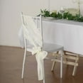 thumbnail image 5 of Efavormart 5 Pack | 6"x106" Accordion Crinkle Taffeta Chair Sashes - Ivory, 5 of 5