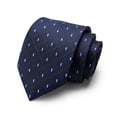thumbnail image 1 of Corbata de seda de poliéster con puntos de corbata, fabricante de corbatas de 8 cm para hombres de negocios, ropa formal, corbata de estudio para bodas, 1 of 6