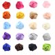 thumbnail image 2 of Nvzi 20 rosas de cinta de satén, flores de tela hechas a mano para manualidades de costura, apliques, bodas, decoración de ropa, color gris, 2 of 5