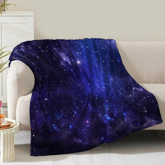 Galaxy Blanket Gifts for Boys Girls Birthday Christmas Valentine Presents Science Universe Outer Space Nebula Theme Decor Bedroom Living Room Couch Bed Sofa Soft Kids Adult Flannel Throw 60"x50"