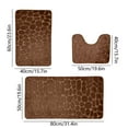 thumbnail image 3 of Linnome 3 Piece High Density Sponge Bath Mat Set Absorbent Non Slip Soft Washable Home Bathroom Decor Needs, 3 of 7