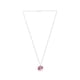 thumbnail image 5 of Juego de aretes y cadena con dije corte Xilion, plata mexicana ley .925, Rosa, 5 of 5